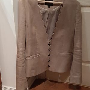 Banana Republic Tan scalloped blazer